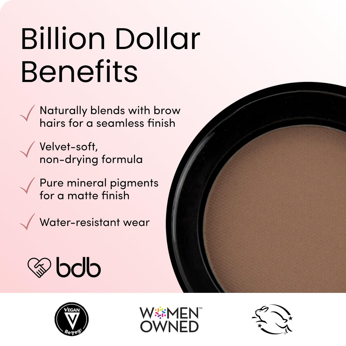 Billion Dollar Brows Eyebrow Powder Taupe Pressed Velvet Brow Filler