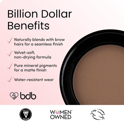 Billion Dollar Brows Eyebrow Powder Taupe Pressed Velvet Brow Filler