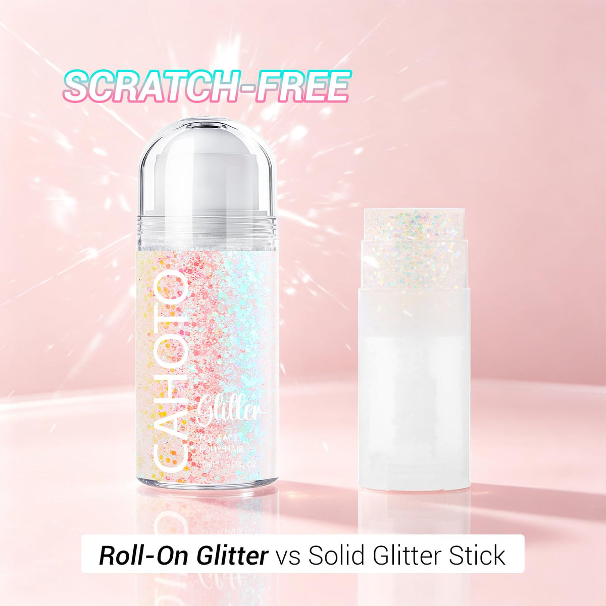 CAHOTO Pastel Roll-on Glitter for Face Body & Hair
