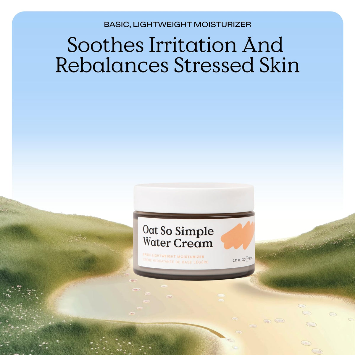KraveBeauty Oat So Simple Water Cream for Dry, Sensitive Skin, 80 mL