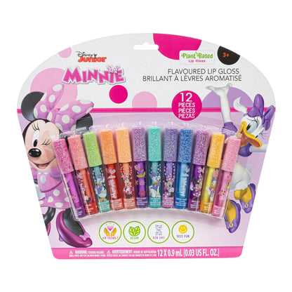 Minnie Mouse Lip Gloss Set, 12-Piece Plant-Based, Ages 3+