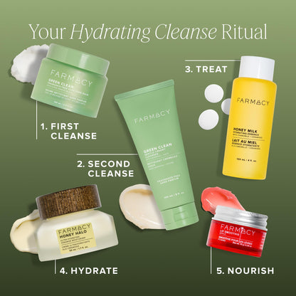 Farmacy Sensitive Skin Makeup Remover Cleansing Balm - Green Clean Waterproof Makeup Remover Balm + Oil Cleanser for Face - Melts Make Up + SPF - Hydrates + Softens Skin - Fragrance-Free (200ml)
