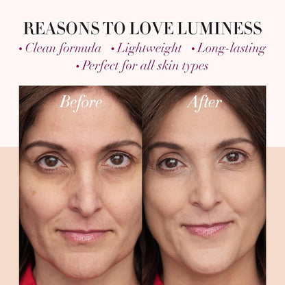 LUMINESS Airbrush Spray Foundation Makeup - Buildable Coverage, Anti-Aging Formula/w Hyaluronic Acid, Hydrating & Moisturizing, Hydrolyzed Silk, Flawless Finish, Long-Lasting Wear (030-Light Medium)