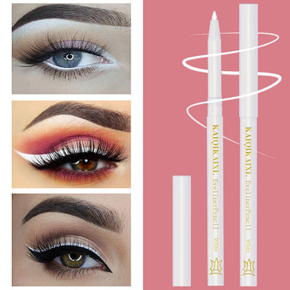 6Pcs White Eyeliner Pencils Professional Use as Highlighter,Lip Line Pen Long-lasting Nice Color Eye Brow Gel Pen Makeup Brow Tint Pencils Beauty Makeup Tools