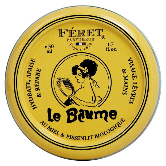 Feret Parfumeur Le Baume Multi-Purpose Balm – Rose Poudré – Deeply Hydrating Moisturizer for Dry Cracked Skin, Lips & Cuticles - Natural Lip Balm with Shea Butter & Honey – 50ml/1.7 Ounce