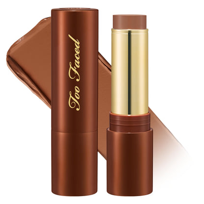 Too Faced Chocolate Soleil Melting Bronzing & Sculpting Stick | Multi-Use, Contour + Cream Bronzer Stick | Lightweight, Satin-Finish with Buildable Coverage, 0.28 Ounce, 0.28 Ounce, Chocolate Souffle