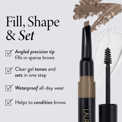 LAURA GELLER Sculpt-n-Stay 2-in-1 Eyebrow Pencil & Gel, Taupe