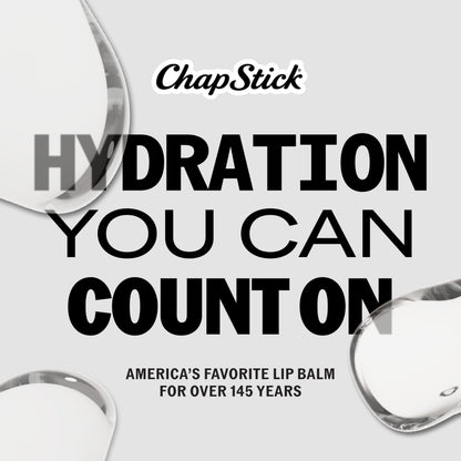 ChapStick Moisture SPF + 15 Lip Balm Sticks with 24 Hour Moisture, 12-Pack