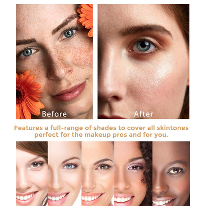 ReviGLam TLM Colour Changing Liquid Foundation Hides Wrinkles & Lines, BB Cream Makeup Base Concealer Cover Moisturizing Fluid for all Skin Tone SPF15, Pack of 2