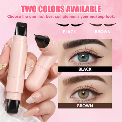Winged Eyeliner Stamp Pen Dual-Ended Eye Liner Stamp Makeup Pen (Black)