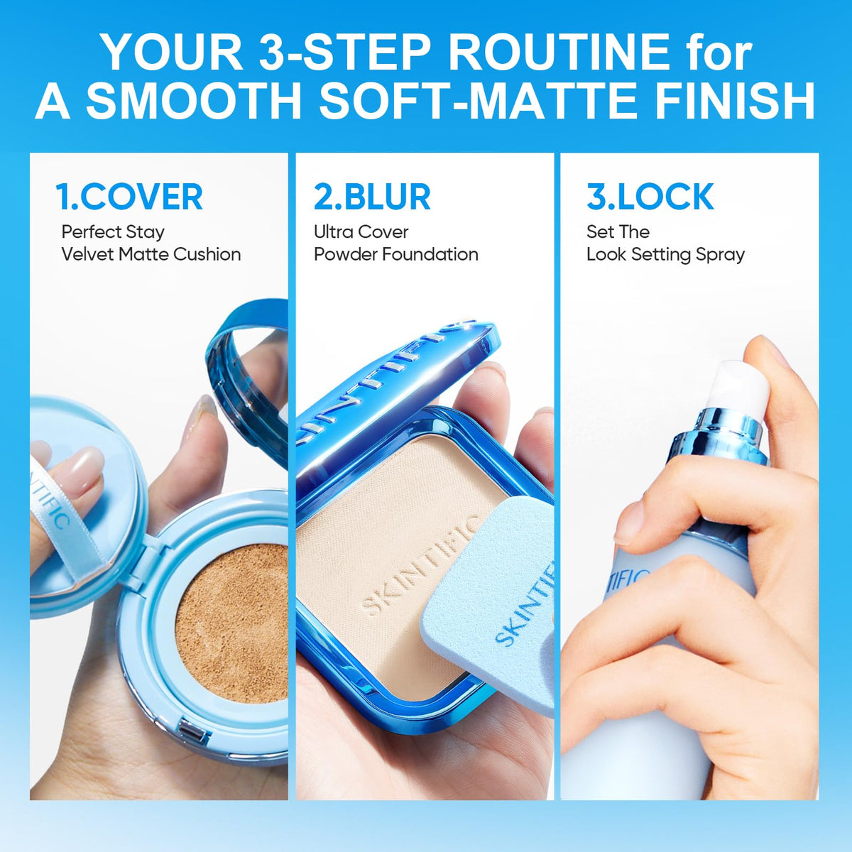 SKINTIFIC Ultra Cover Powder Foundation For Oily Skin 03 Petal