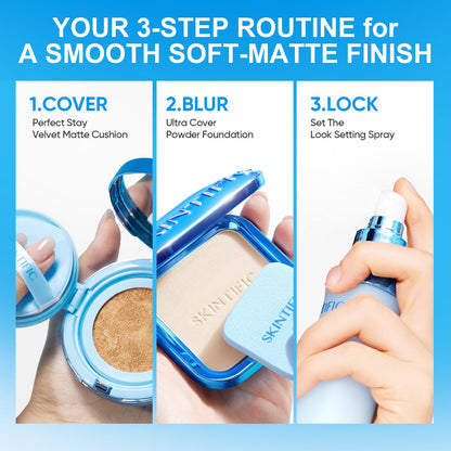 SKINTIFIC Ultra Cover Powder Foundation For Oily Skin 03 Petal