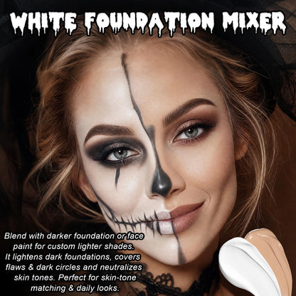 LYNEMOGA White Foundation, Liquid Foundation for Halloween Cosplay Makeup