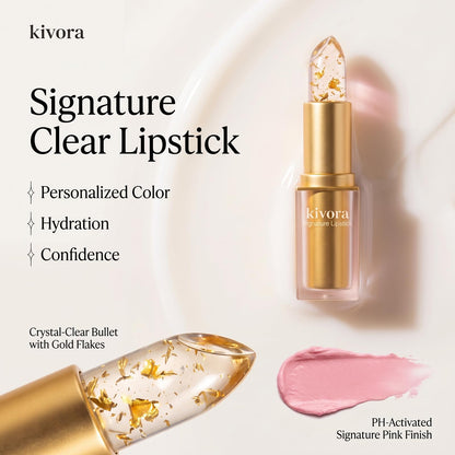 Lipstick for Mature Lips, Signature Clear Lipstick for Older Women (Gold)