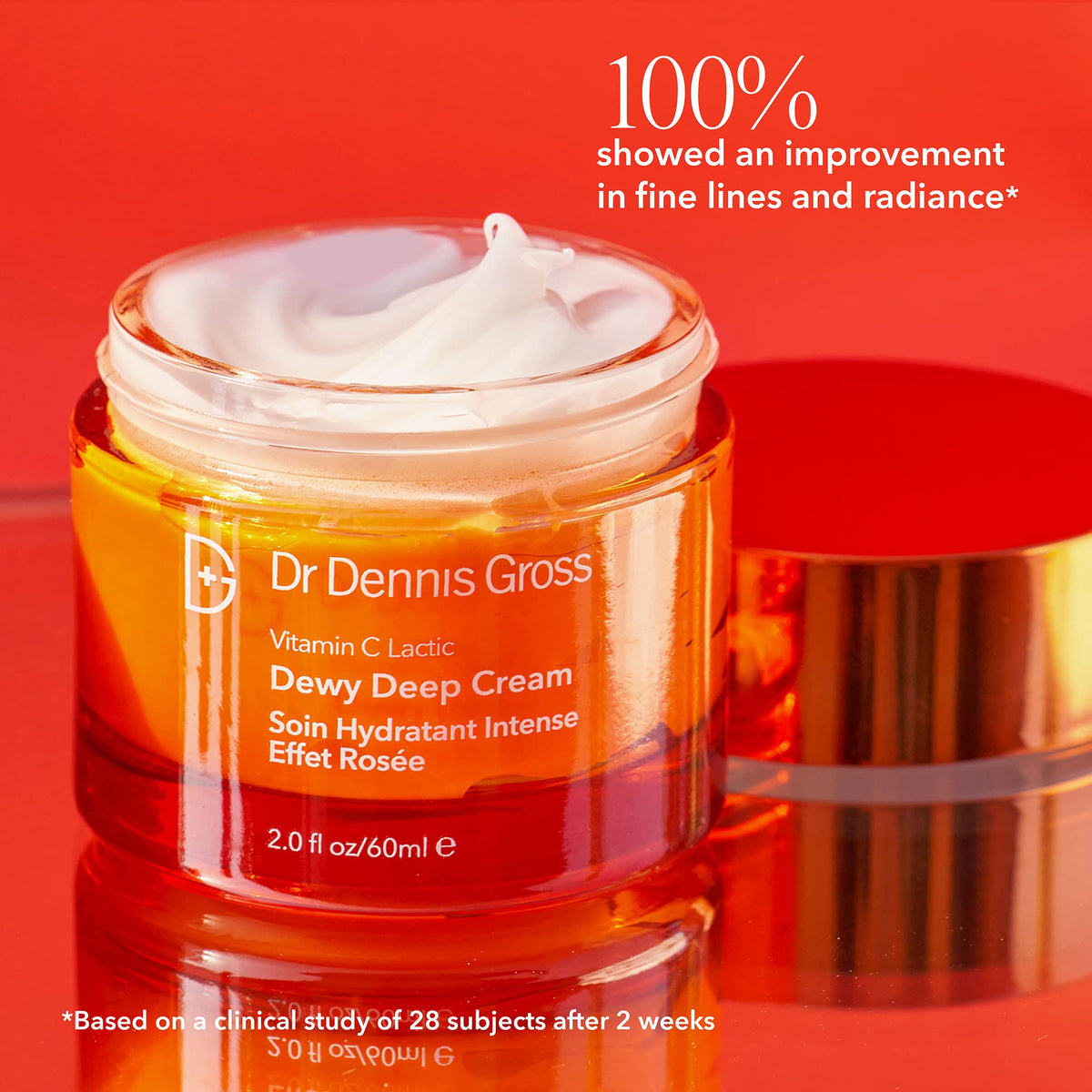 Dr Dennis Gross Vitamin C Lactic Dewy Deep Cream - Ultra-rich - For Dewier & Visibly Firmer, Lifted Skin - All Skin Types - 2 oz