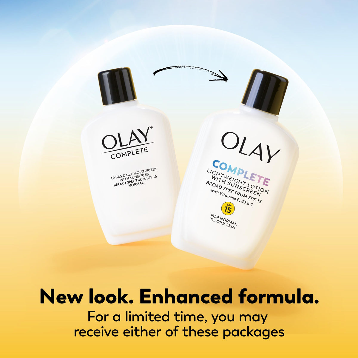 Olay Complete All Day Moisturizer with Broad Spectrum SPF 15 Normal, Sunscreen for Face, 4 Fl Oz (Pack of 1)