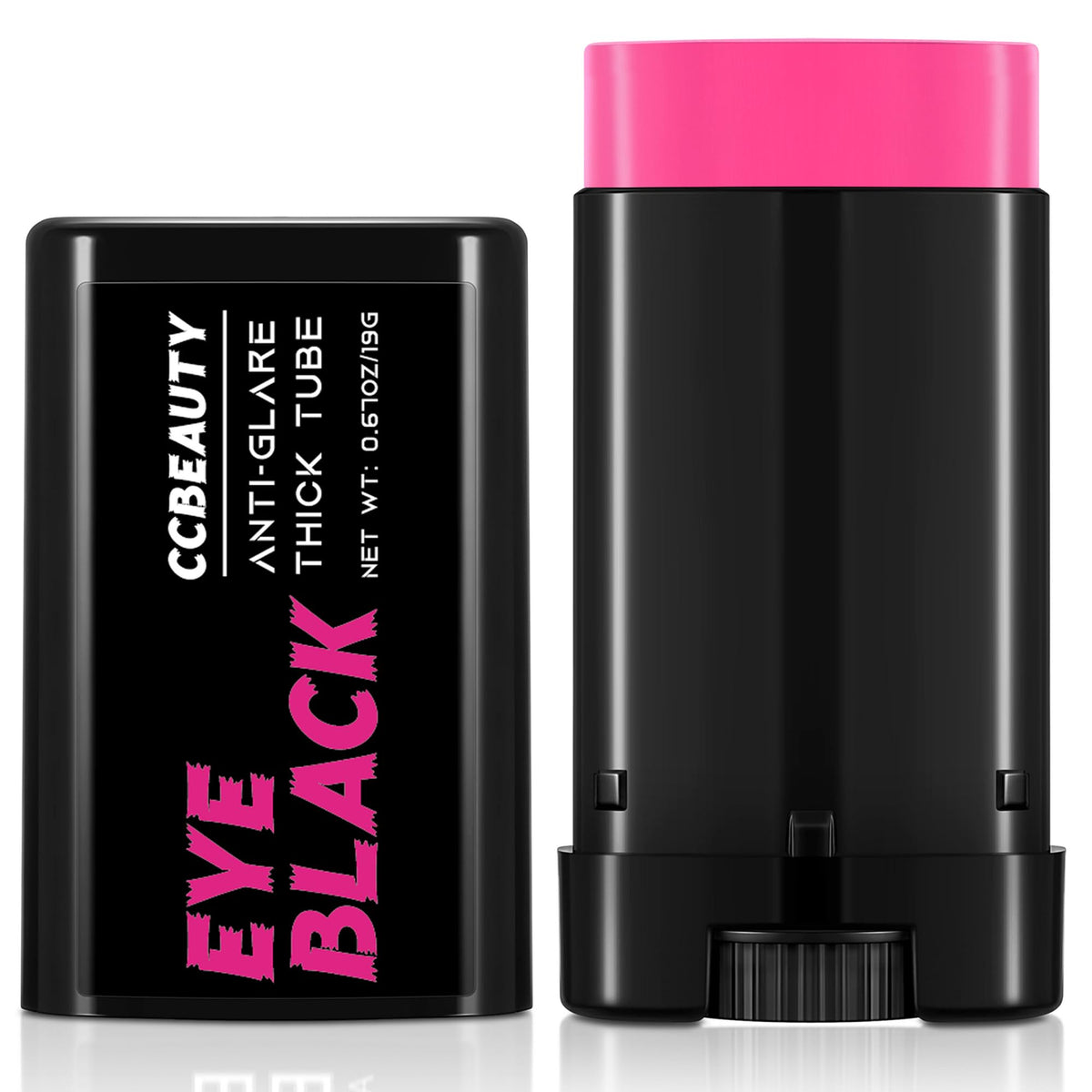 CCBeauty Hot Pink Eye Black, Sweatproof Eyeblack Stick For Baseball Football Softball Lacrosse, Face Paint Sports Grease For Pro Performance, Game Day Cheer Playoffs Accessories for Players & Fans