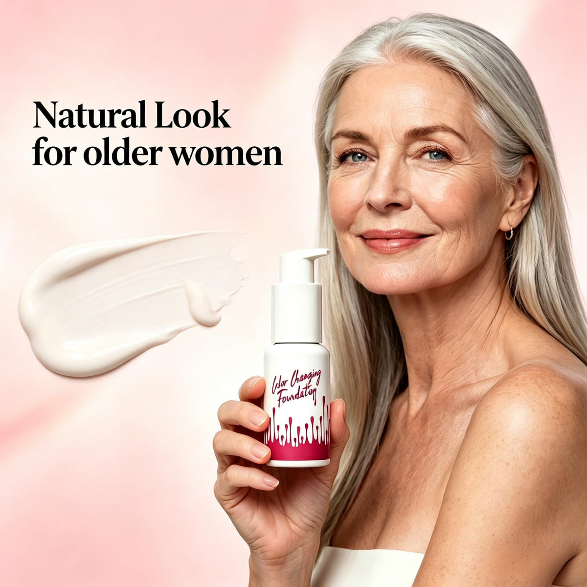 Color Changing Foundation for Mature Skin, Natural Finish