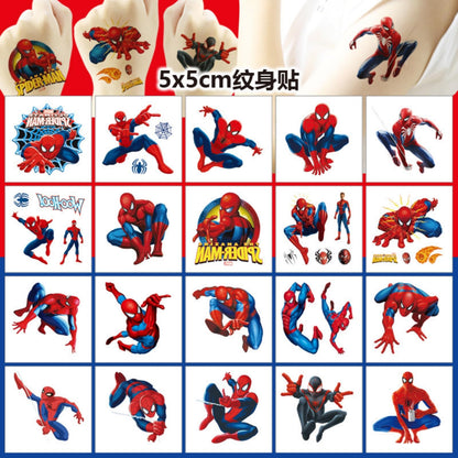 20Sheets Spider Man Temporary Tattoos Birthday Themed Party Supplies Decoration Favors Cartoon Superhero Sticker for Kids Boys Home Activity Class Prizes Carnival Christmas Rewards (Spider Man)