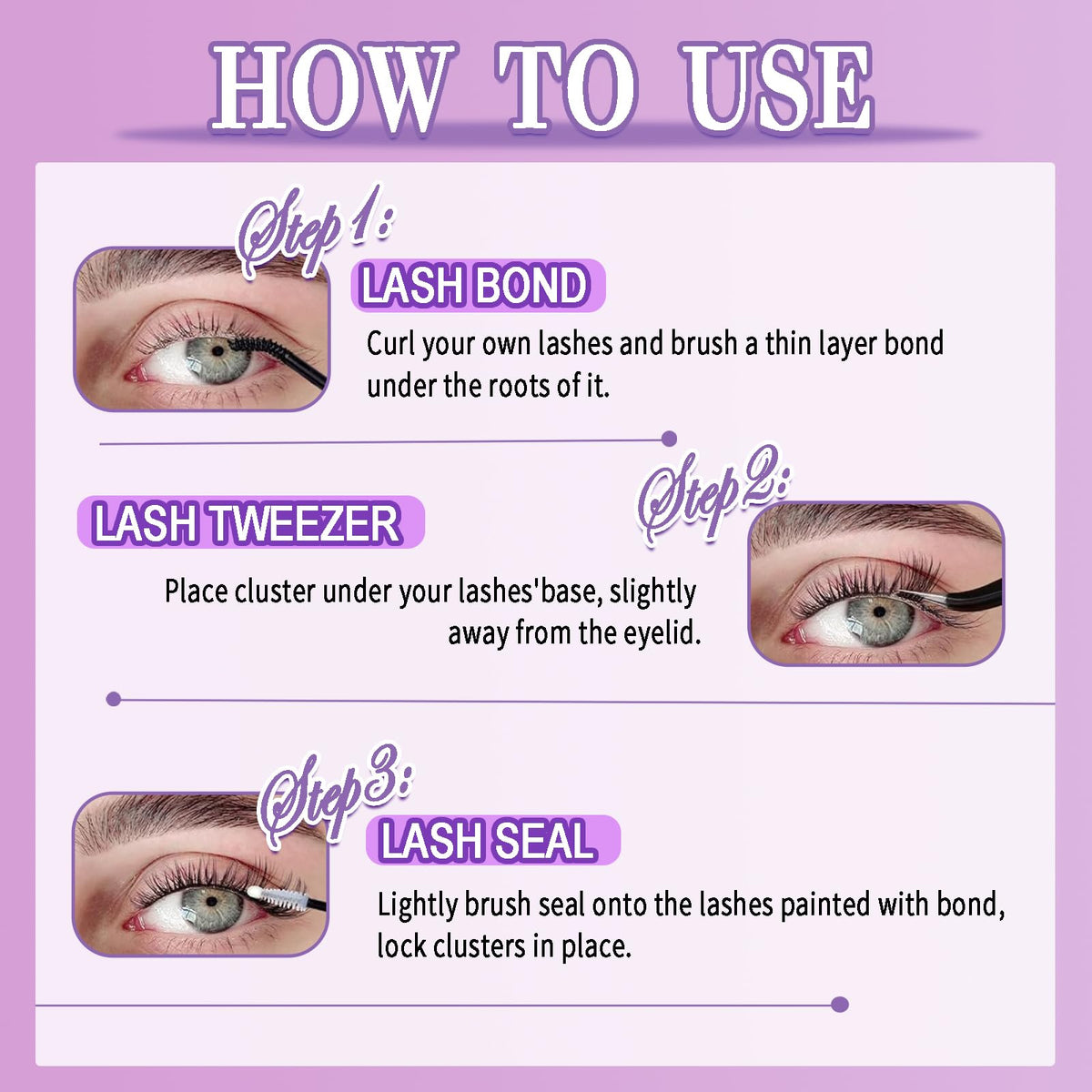 Lash Clusters 100D+200D Thick Volume Eyelash Clusters 12-22mm Long Cluster Lashes Eyelash Extensions Individual Lashes Clusters DIY at Home Eyelashes D Curly Lash Extension by FOINEMYED