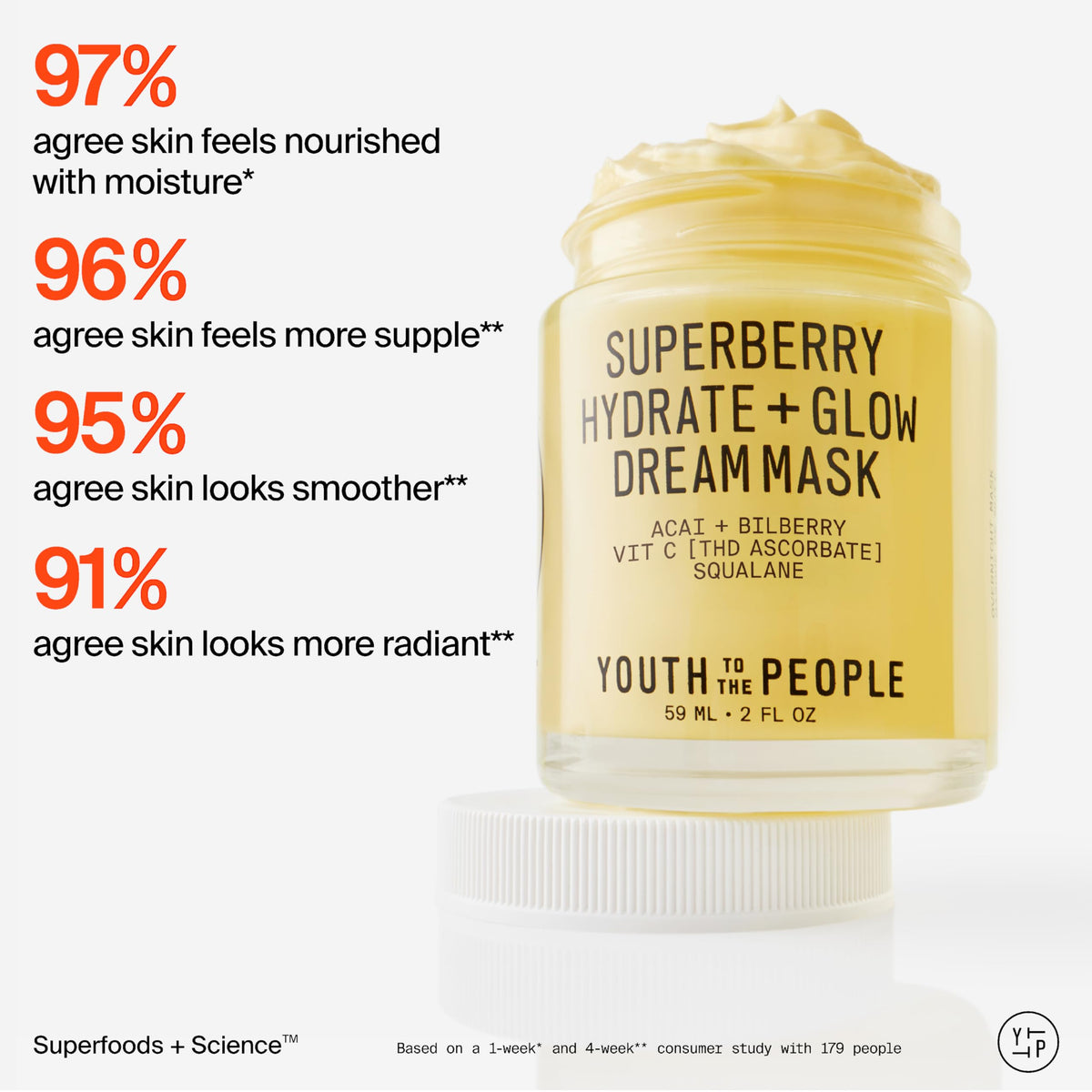 Youth To The People Superberry Dream Mask Moisturizer - Full Size (2 oz)