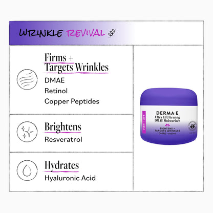 DERMA E Ultra Lift Firming DMAE Day & Night Cream, 2 Oz Face Moisturizer
