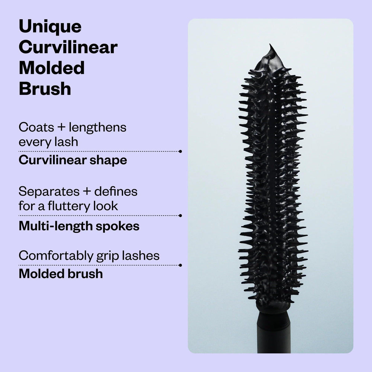 Kosas Soulgazer Mascara – Lengthening & Volumizing Lash Mascara, Smudge-Resistant Eye Makeup with Peptide Serum, Natural Defined Lashes (0.4 fl oz)