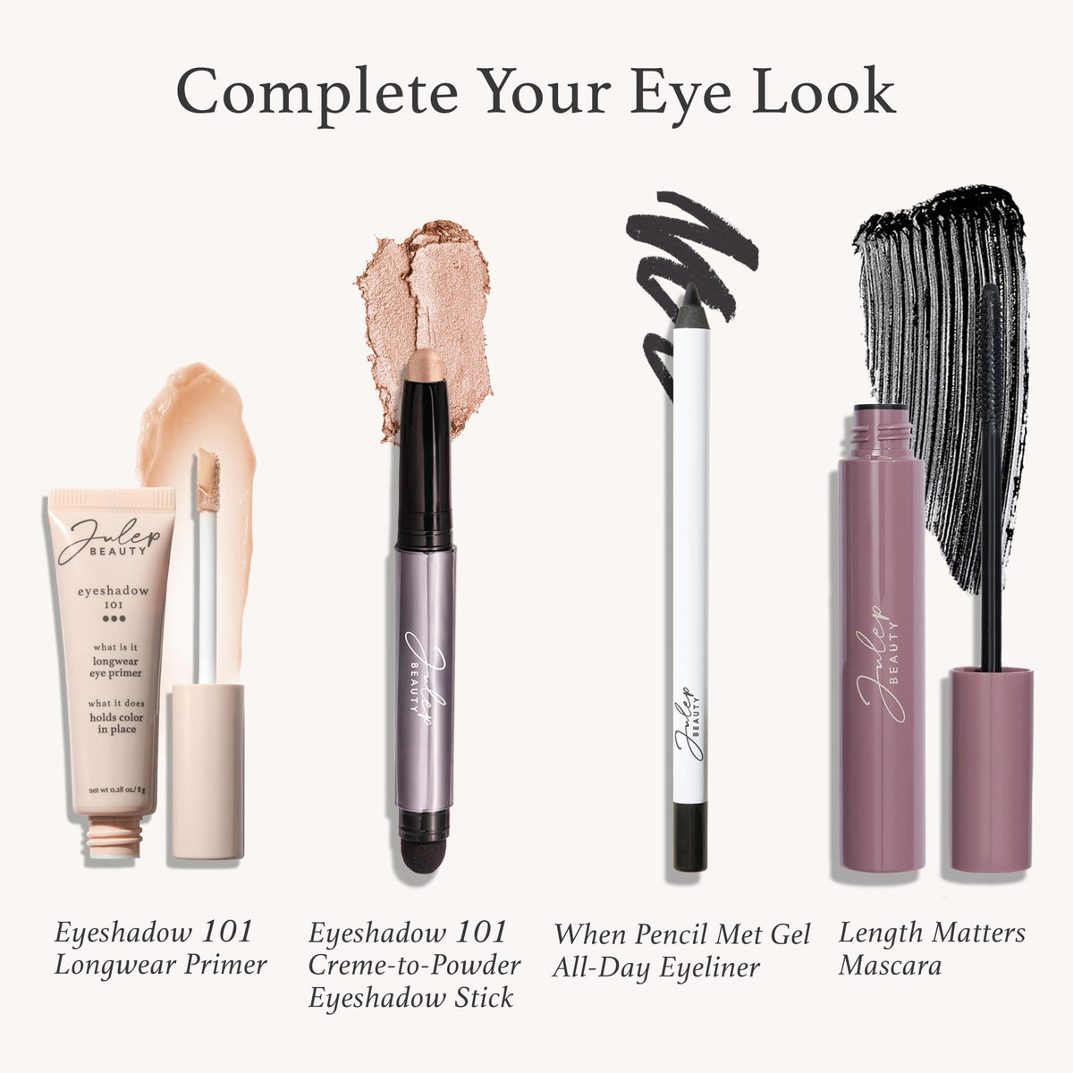 Julep Eyeshadow 101 Crème-to-Powder Duo, Pearl Shimmer & Champagne Shimmer