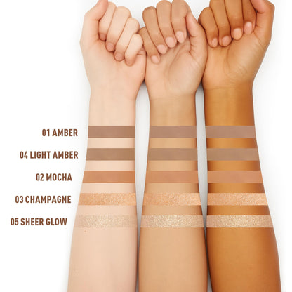 FV Cool Toned Contour Stick, Creamy & Blendable Formula, Highly Pigmented, Long-Lasting for a Natural, Waterproof Finish, Face Sculpting Makeup for Fair/Light Skin, Beginner Friendly, 01 Amber
