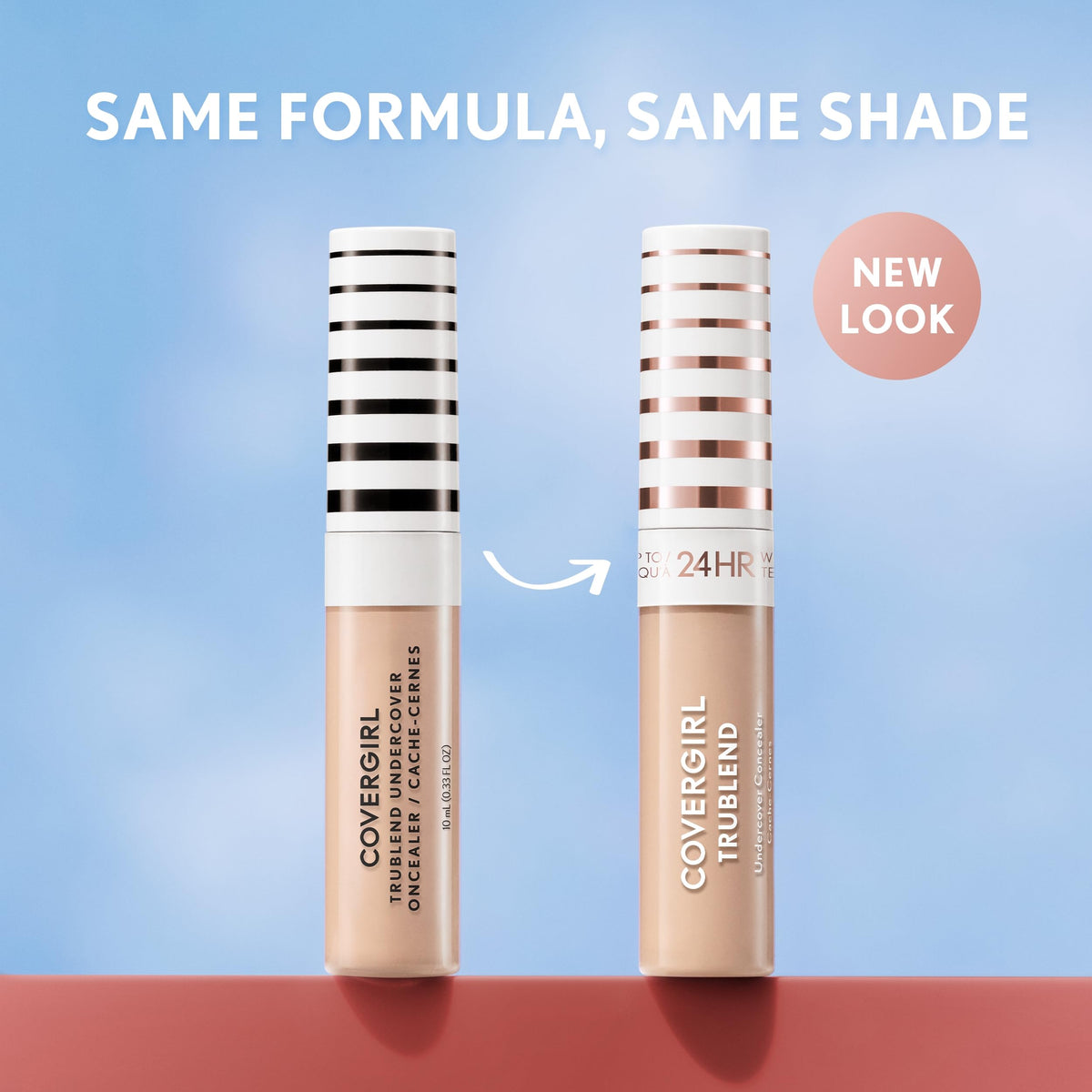 COVERGIRL TruBlend Undercover Concealer, Buildable, Full Coverage, 24-Hour Wear, Matte Finish - L400 Classic Ivory