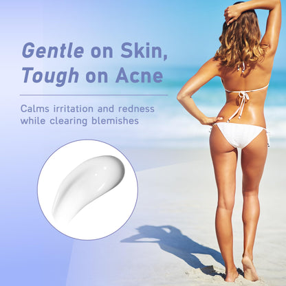 Butt Acne Clearing Treatment, Maximum Strength Body Cream for Back, Buttocks, Thigh & Chest Acne Removal, Skin Clearing Lotion for Men & Women