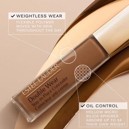 Estée Lauder Double Wear Stay-in-Place Flawless 24-Hour Concealer Makeup | Longwear | Soft Matte Finish, Medium-to-Full Coverage | Hydrating Concealer, 0.4 Fl Oz, 3C