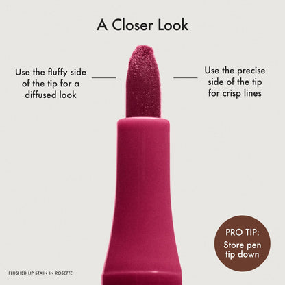 Summer Fridays Flushed Lip Stain Liner, 12hr Wear & Transfer-Proof, Mocha