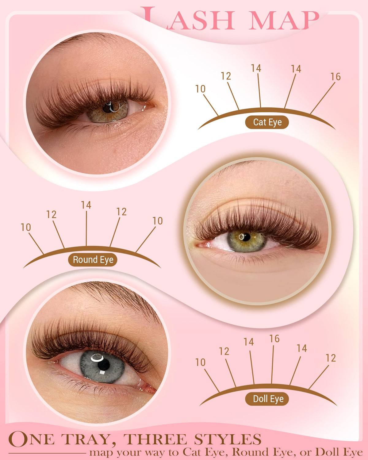 Natural Brown Lash Clusters Kit Wispy Eyelashes Clusters Kit