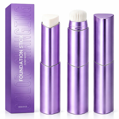 CWYRLTKA Color Changing Foundation Stick, 2-in-1 Hydrating Foundation