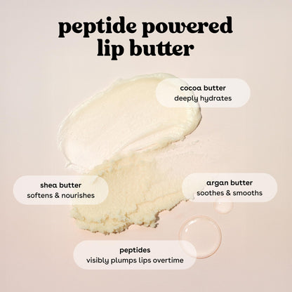 eos Strawberry Dream Plumping Peptides & Shea Butter Lip Butter, 0.35 fl oz