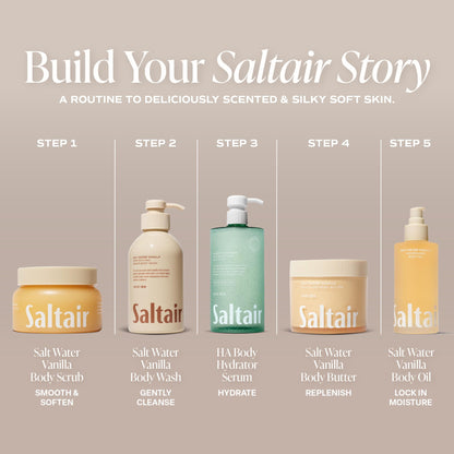 Saltair Body Scrub | Salt Water Vanilla Exfoliating Polish | 1 Count