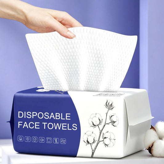 NEFELIBATE Disposable Face Towels, 100 Count Dry Facial Wipes