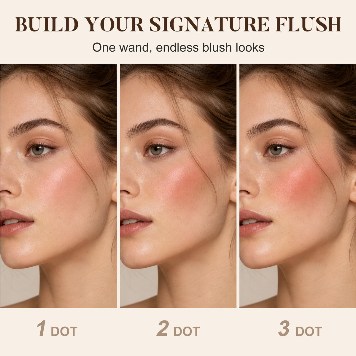 Liquid Blush, Lightweight Blush for Cheeks with Natural Dewy Glow, Long Lasting Hydrating No Caking Face Blushes, Buildable Makeup Blushes Liquid Wand with Sponge Applicator for Older Women, 02 Peach