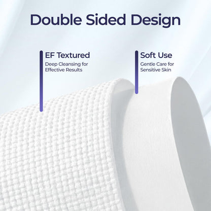 ECOLOOK Disposable Face Towel XL-60 Count Upgraded Thick Facial Towels, Ultra Soft Clean Face Towels Disposable, 10"x12" & 90 GSM, Ideal for Sensitive Skin-1 PACK