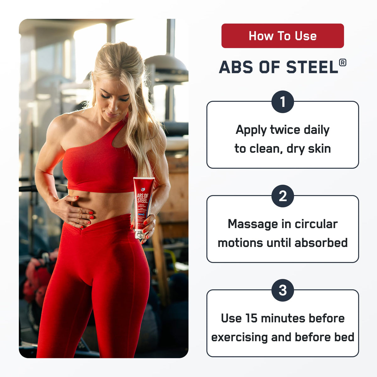 SteelFit Abs of Steel Maximum Definition Cream for Sculpting Abs