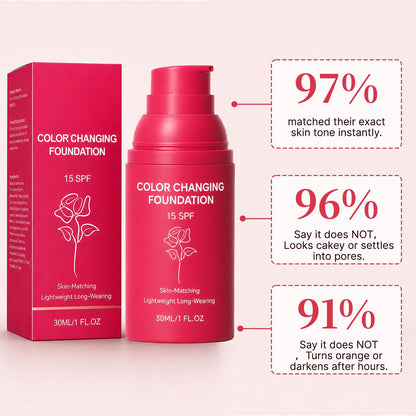 Korean Color Changing Foundation – Automatically Adjusting Makeup Application, Adapting to Your Skin Tone, Concealing Fine Lines and Wrinkles