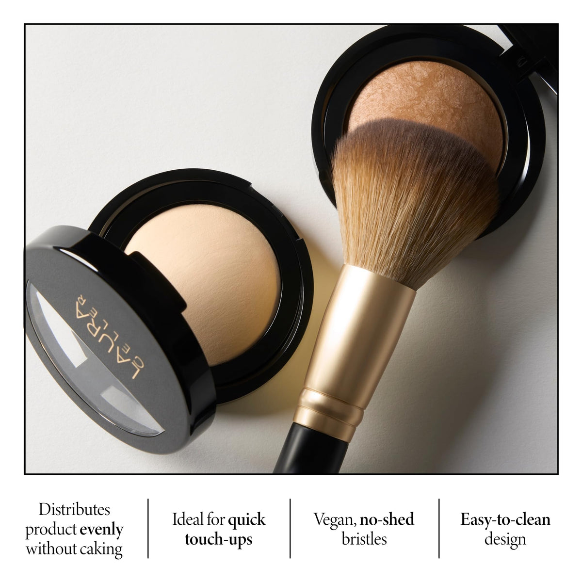 LAURA GELLER Makeup Brushes - 12 Setting Powder Brush, Cruelty-Free