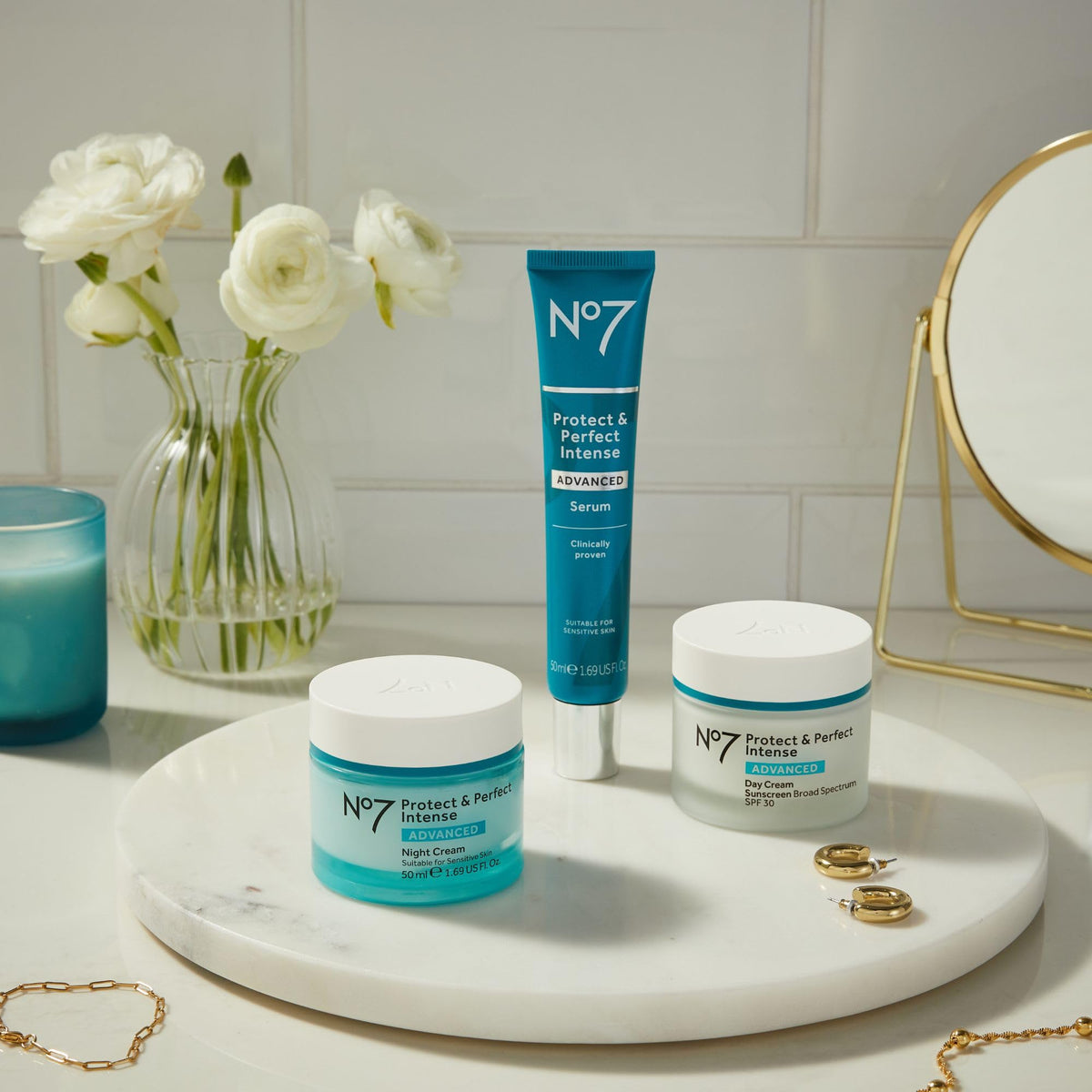 No7 Protect & Perfect Fragrance-Free Day Cream with SPF 30, 50ml