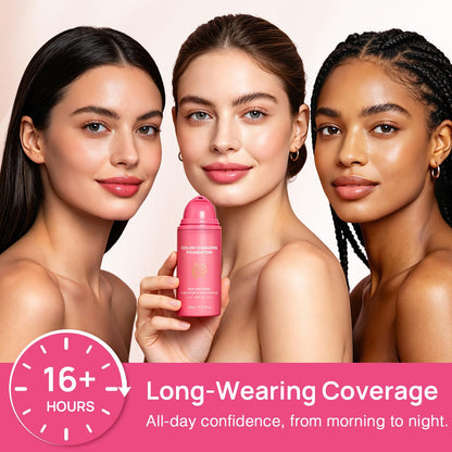 Color Changing Foundation, Color Changing Foundation for Mature Skin, Concealing Fine Lines and Wrinkles, Deep Hydration & Refines Pores (1 Pack)