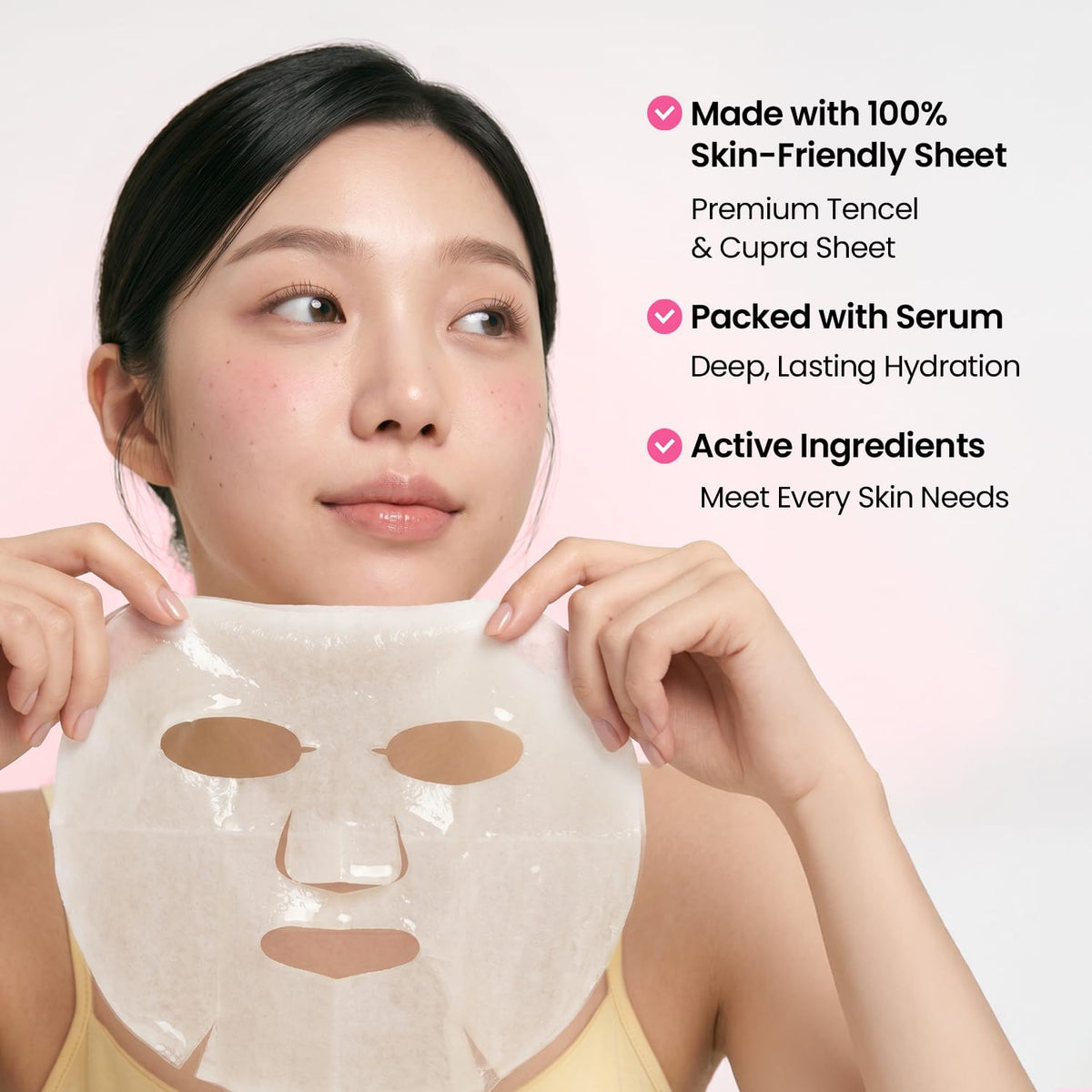 GLAM UP Korean Facial Sheet Mask 12 Pack – Hydrating Glass Skin Face Masks, Korean Skincare for Sensitive & Dry Skin, Easter Gifts, Teen Girl Gifts, Stocking Stuffers for Women, Spa Gift Set
