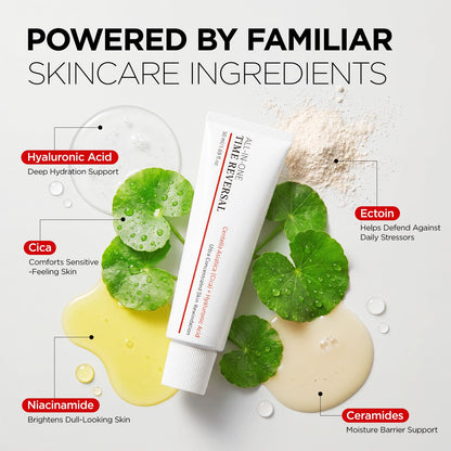 HONGRSMY Time Reverse Cream for Women 25+: Korean Skin Care All-in-One Face Moisturizer with Centella Asiatica, Niacinamide & Hyaluronic Acid - Daily Skincare for Dry Dull Sensitive Skin