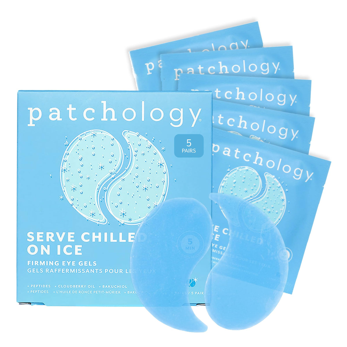Patchology On Ice Cooling Blue Under Eye Patches For Puffy Eyes | 5 Pairs