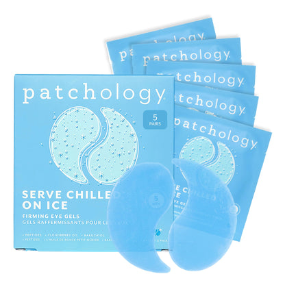 Patchology On Ice Cooling Blue Under Eye Patches For Puffy Eyes | 5 Pairs