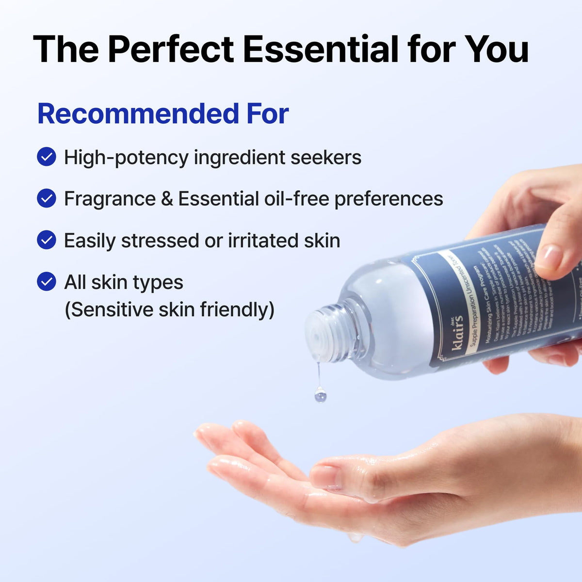 DearKlairs Unscented Toner | Hyaluronic Acid Korean Toner for Sensitive Skin, Skin Flooding & High-Active Layering, Vegan, Essential Oil Free, Ethanol Free, 6.08 fl oz
